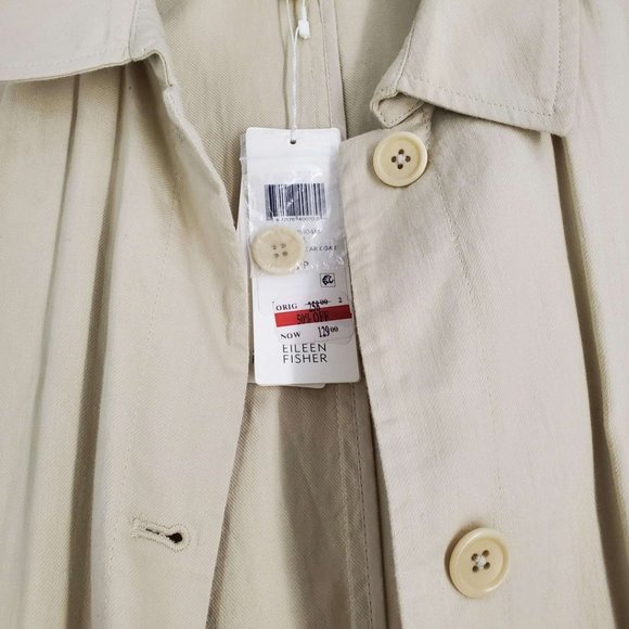 Eileen Fisher Button Down Beige Jacket Size Small - Picture 2 of 5